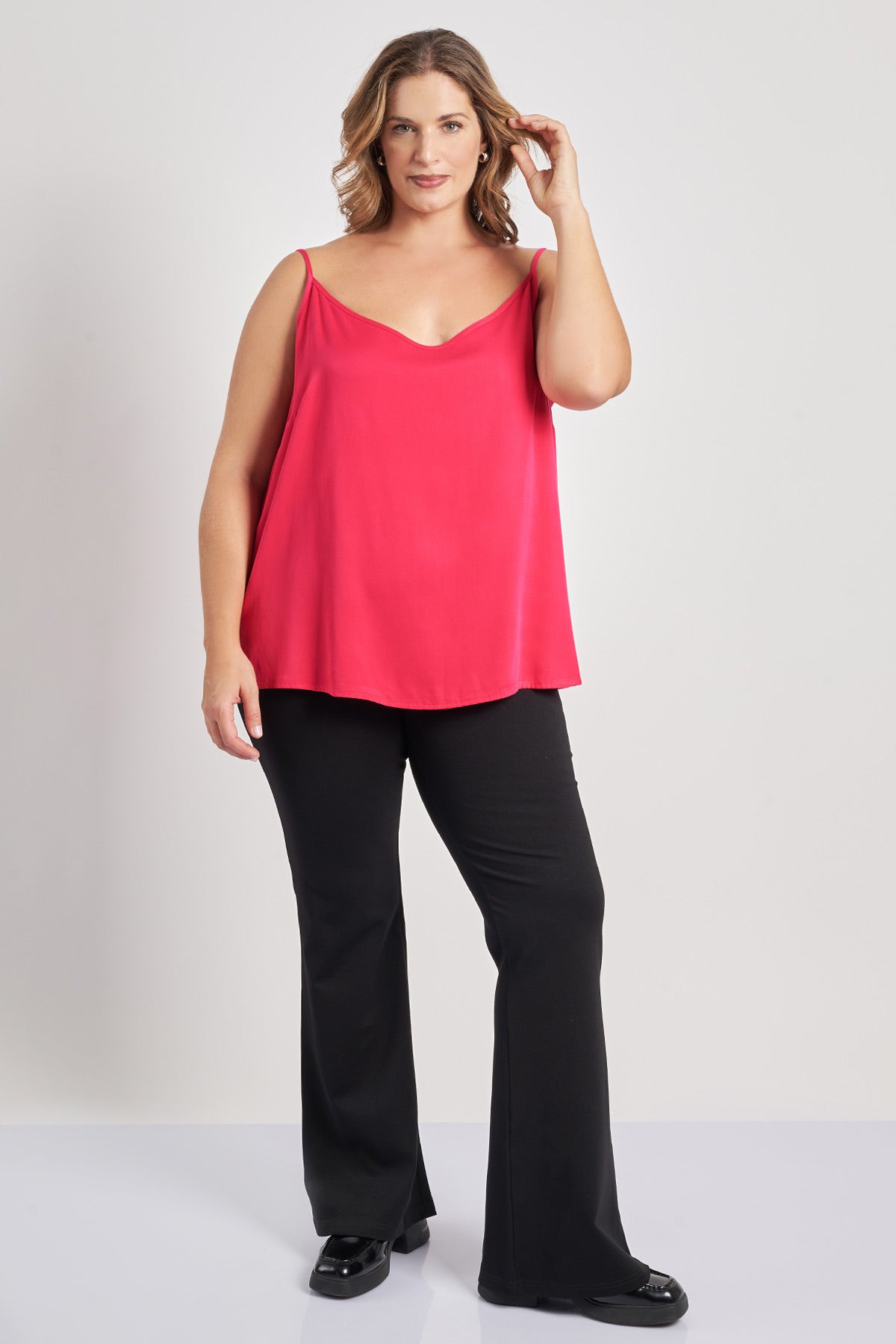 V-neck camisole - Fuchsia