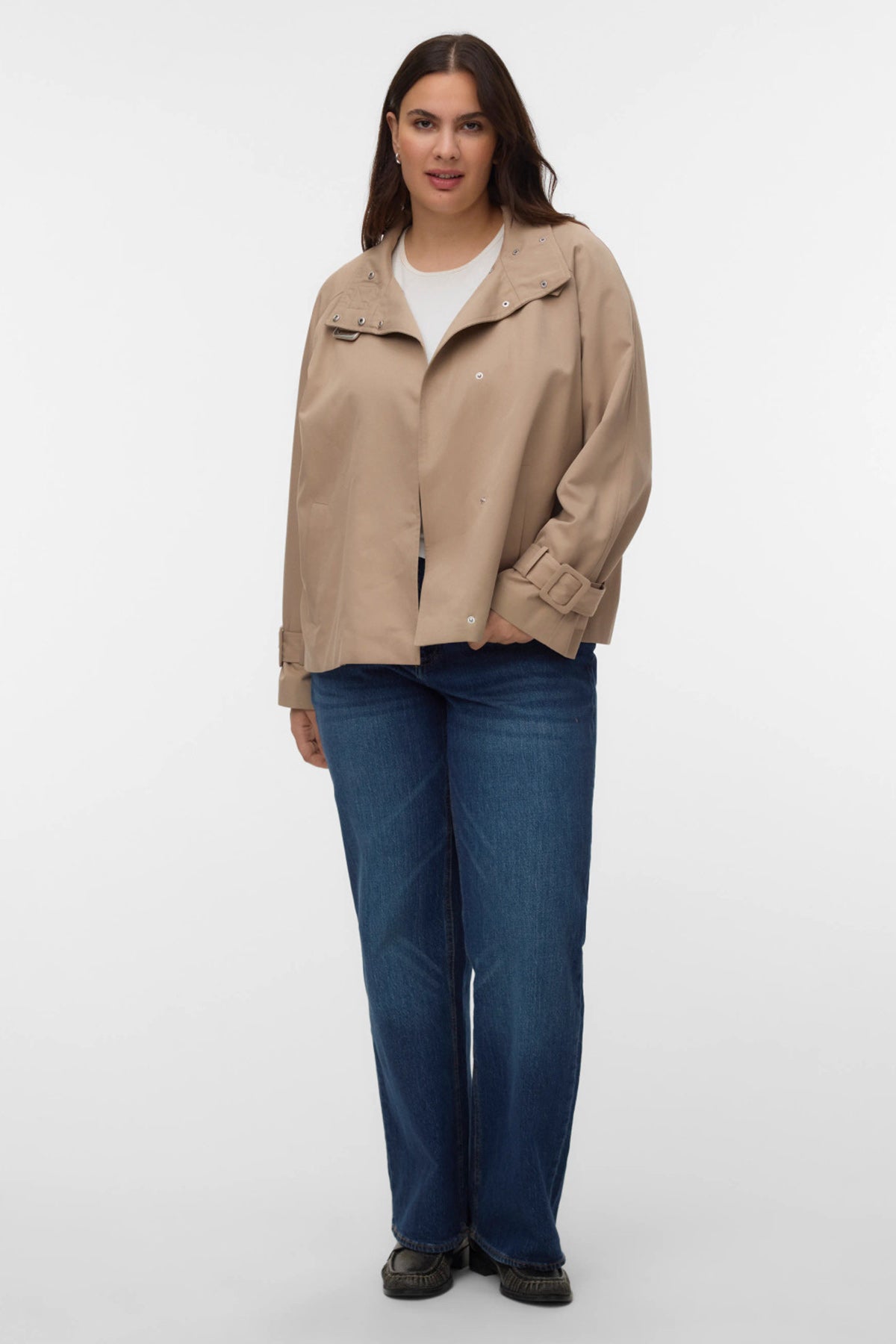 Τζάκετ σε στυλ Καμπαρντίνα cropped VERO MODA - Μπεζ