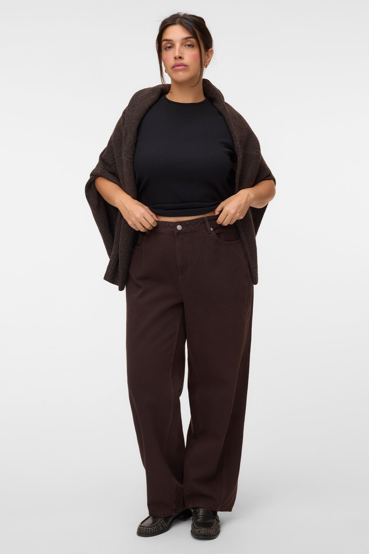 Τζιν σε barrel γραμμή VERO MODA - Καφέ