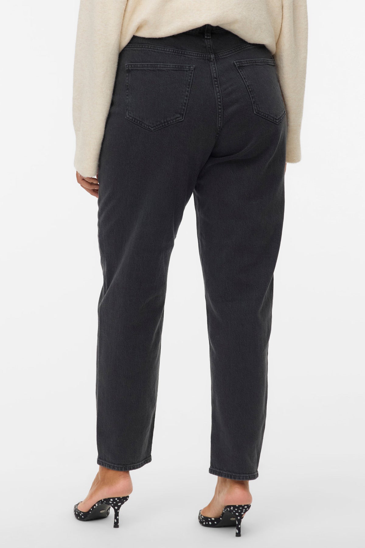 Τζιν σε mom fit γραμμή VERO MODA - Γκρι