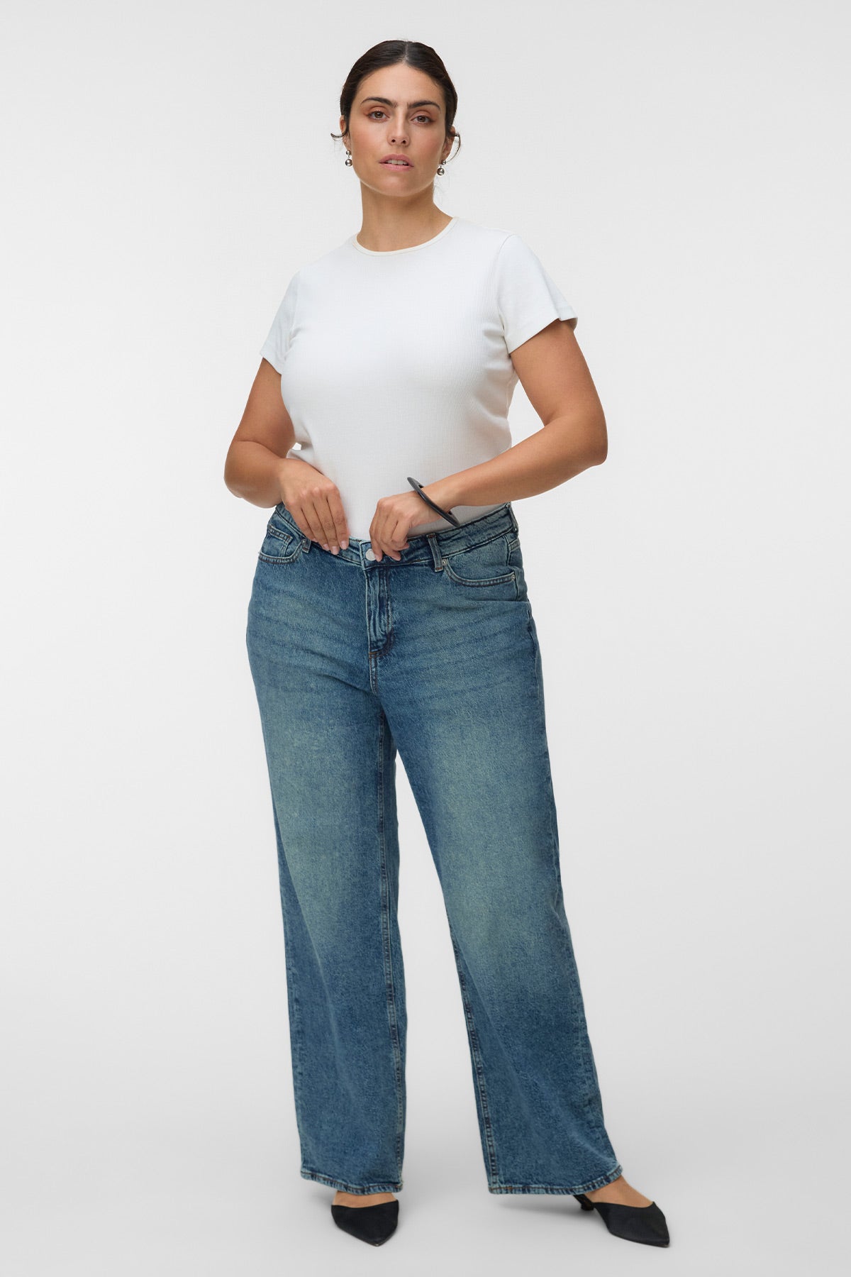 Τζιν σε wide leg γραμμή VERO MODA - Μπλε