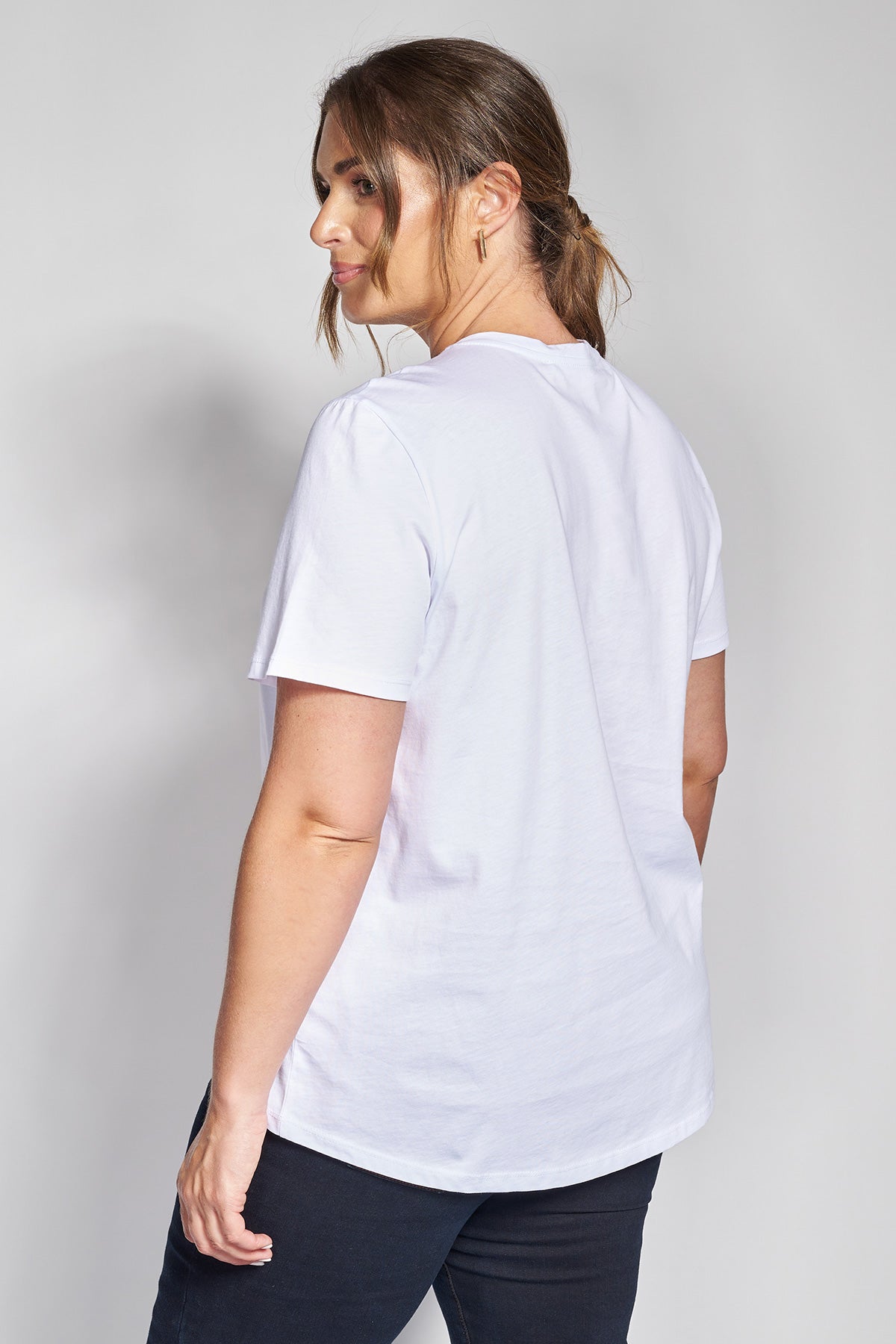 Βαμβακερό T-shirt με στάμπα - Άσπρο
