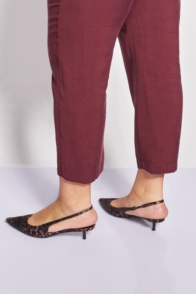 Ψηλόμεσο Παντελόνι twill - Μπορντω