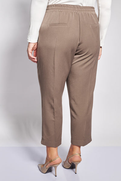 Peg παντελόνι twill με μεταλλικές αγκράφες στο ζωνάκι - Πούρο