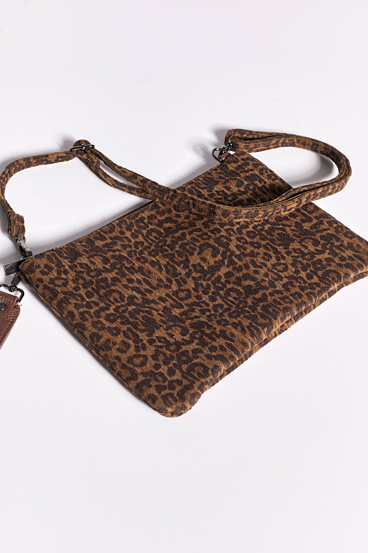 Τσαντάκι φάκελος animal print - Καφέ