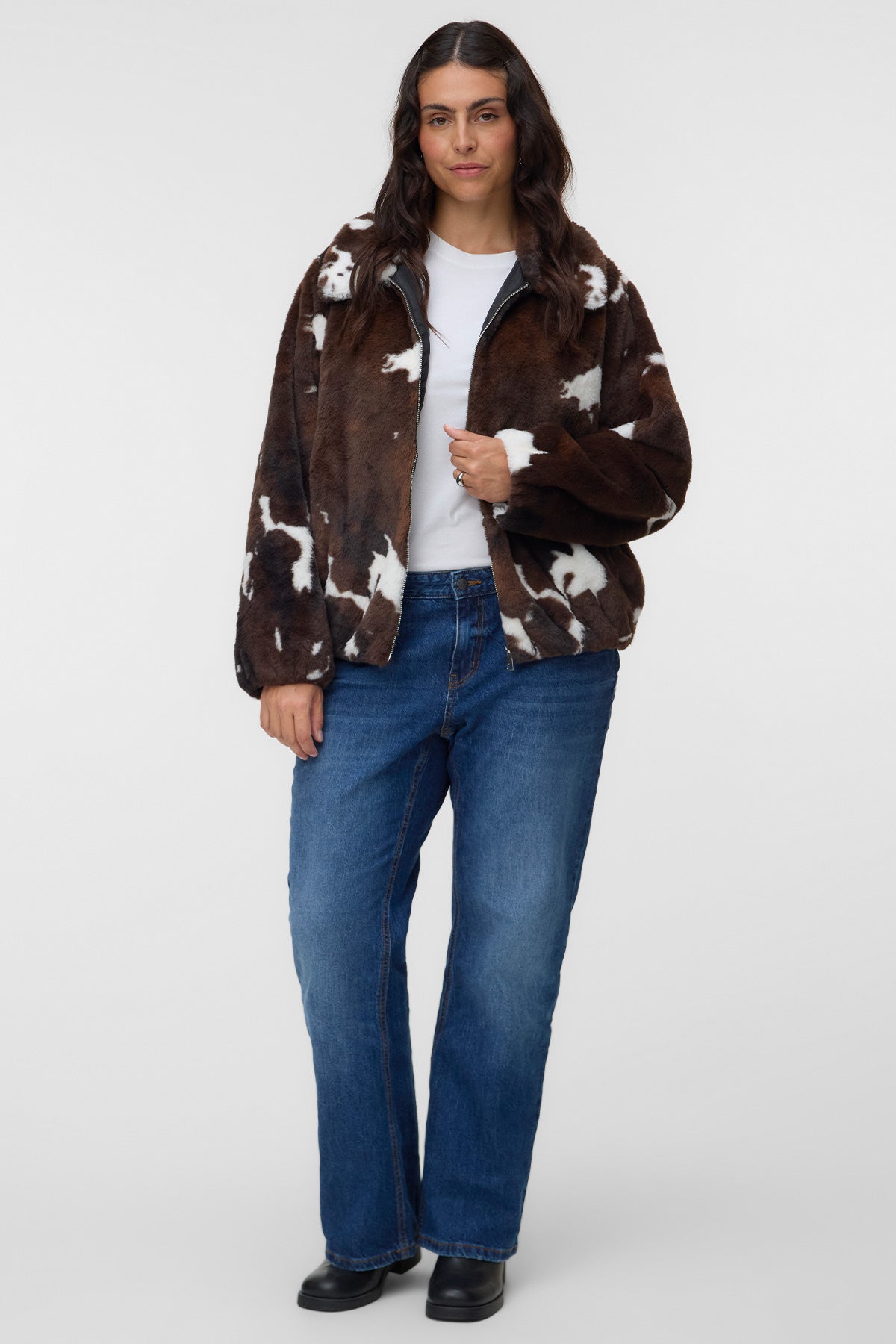 Τζάκετ σε animal print VERO MODA - Καφέ