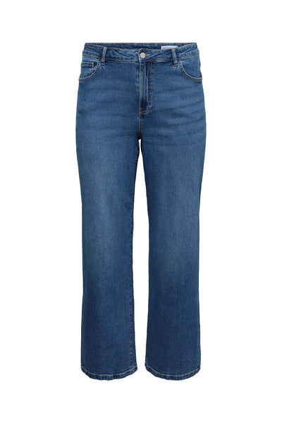 Ψηλόμεσο Τζιν Παντελόνι σε Wide-Leg Γραμμή VERO MODA - Μπλε