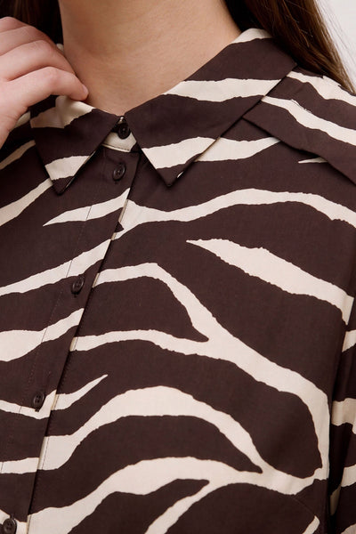 Animal Print Πουκάμισο VERO MODA - Καφέ