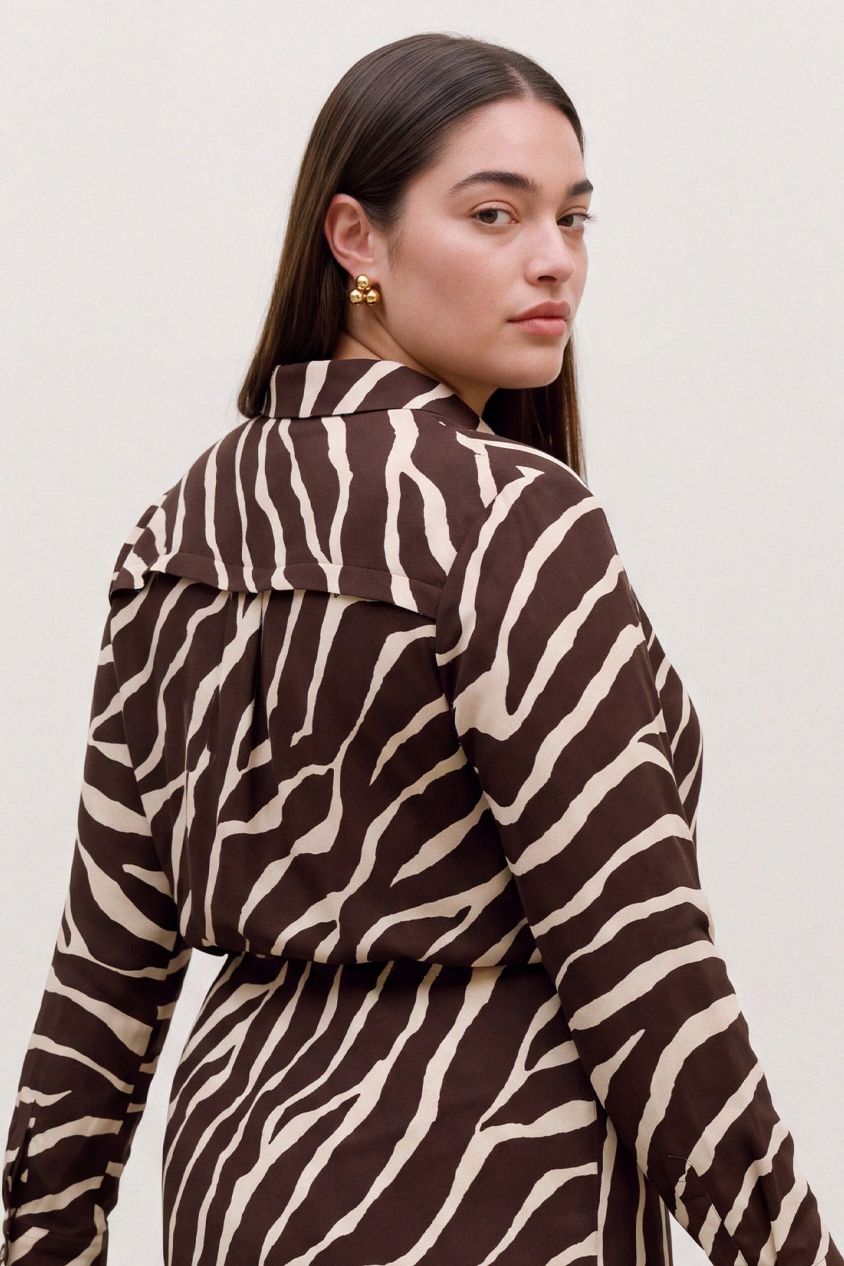 Animal Print Πουκάμισο VERO MODA - Καφέ