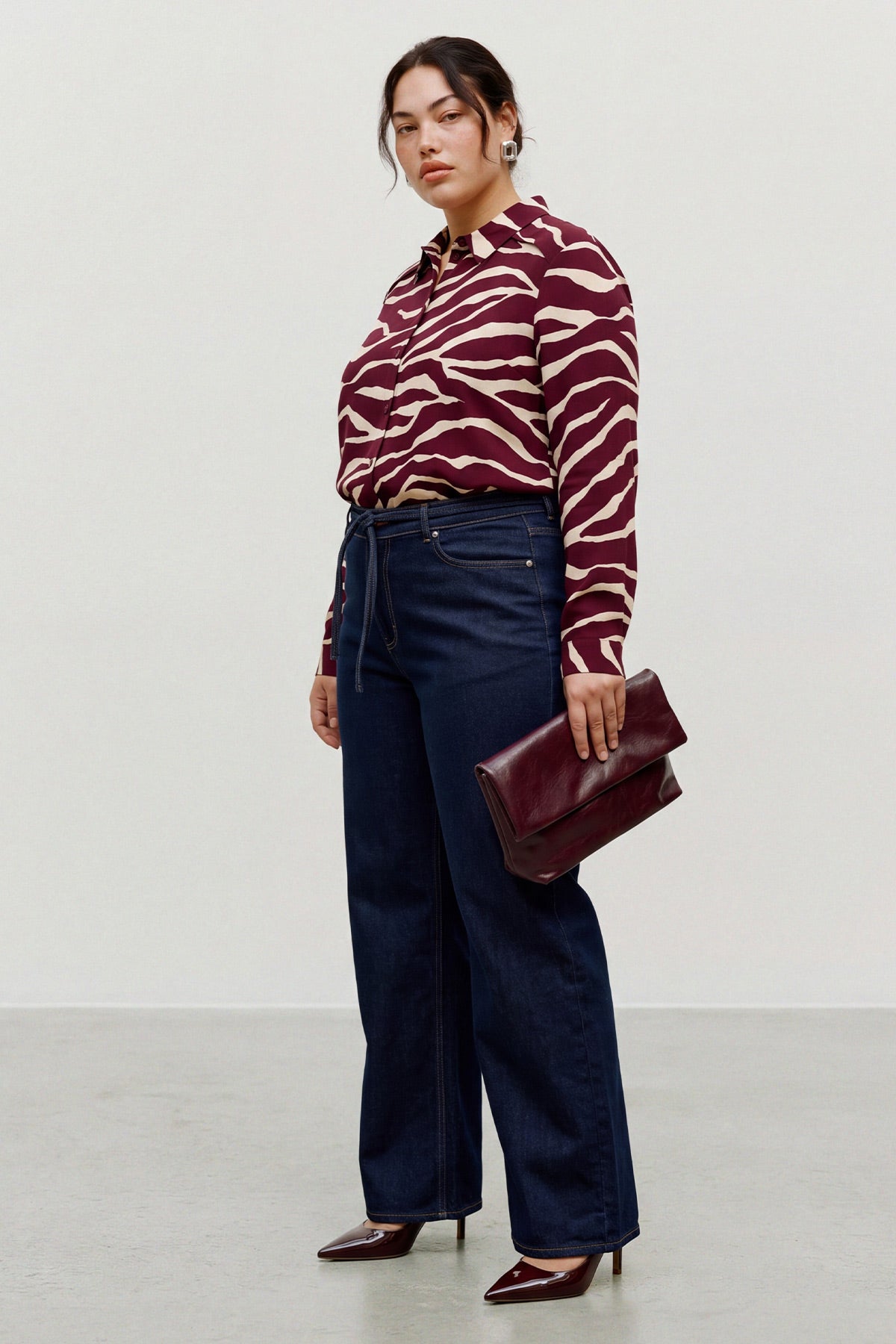 Animal Print Πουκάμισο VERO MODA - Μπορντω