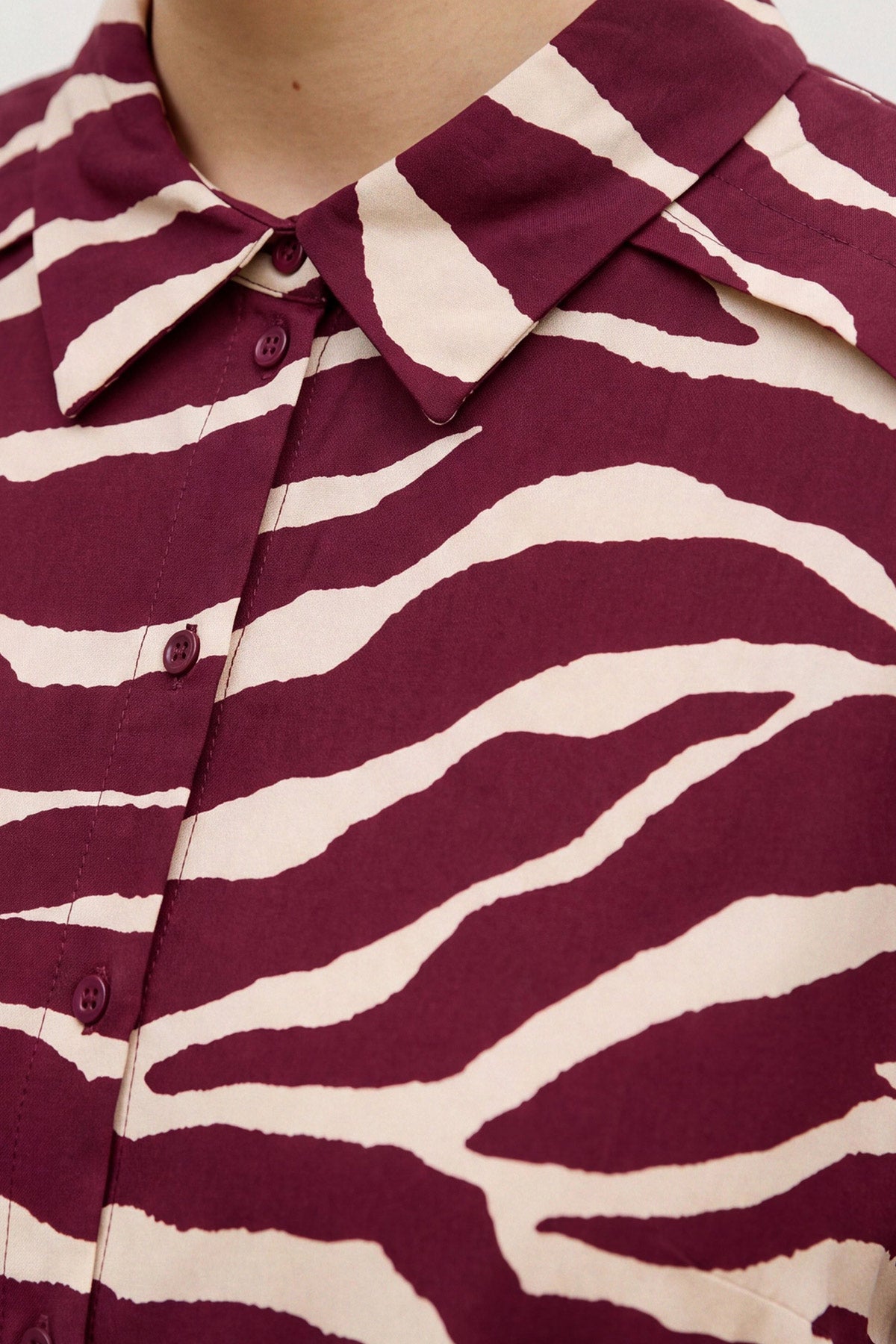 Animal Print Πουκάμισο VERO MODA - Μπορντω