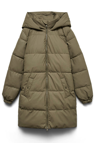 Μακρύ φουσκωτό μπουφάν puffer με κουκούλα VERO MODA - Χακί