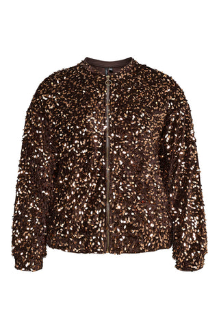 Bomber τζάκετ με Παγιέτες VERO MODA - Καφέ