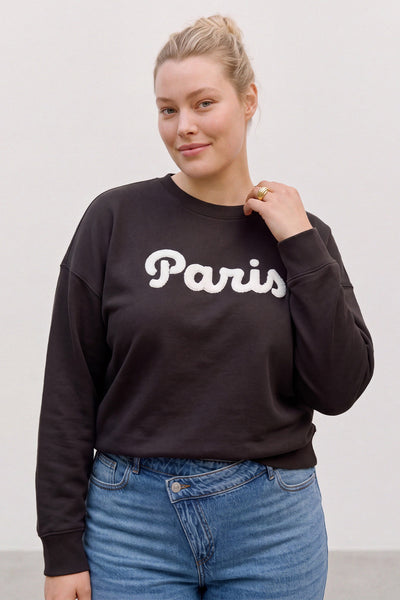 Φούτερ με στάμπα "Paris" VERO MODA - Καφέ
