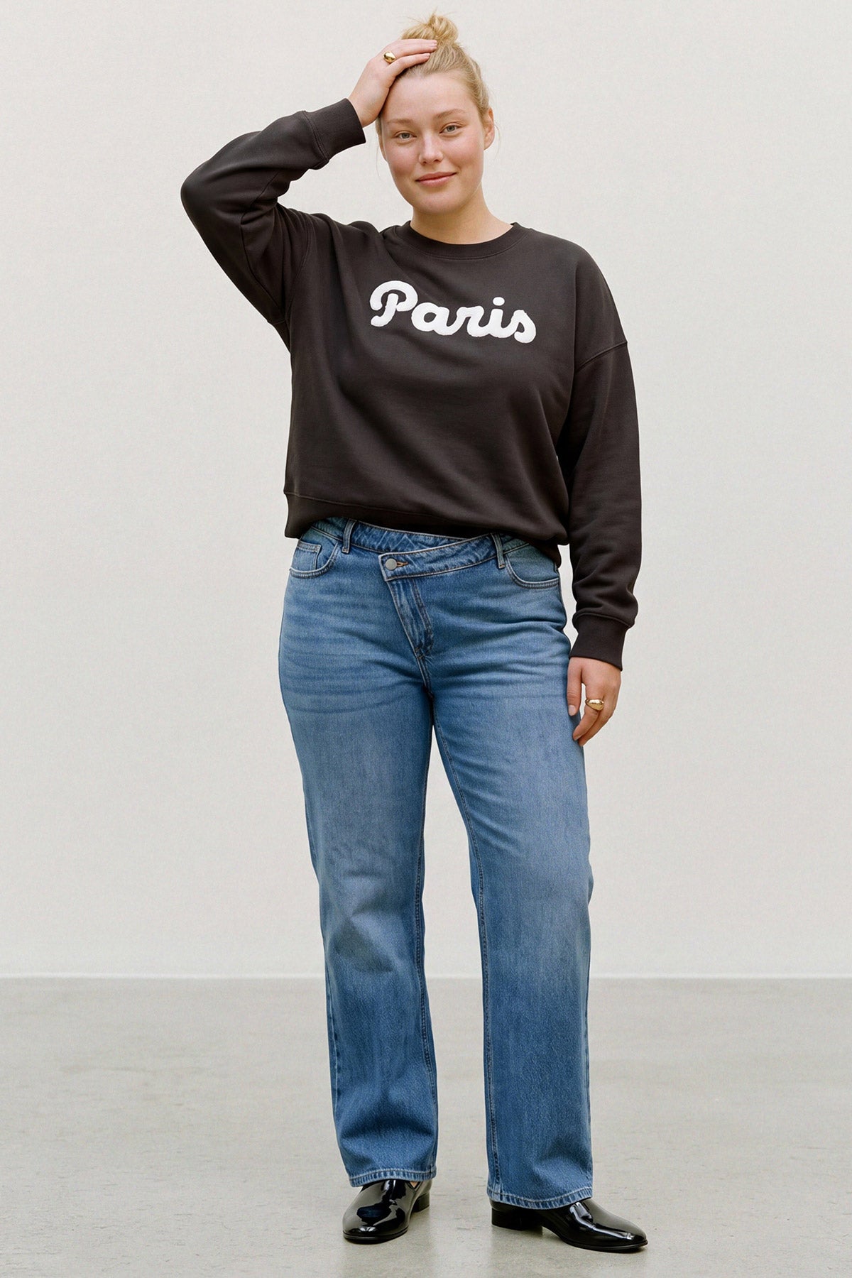 Φούτερ με στάμπα "Paris" VERO MODA - Καφέ