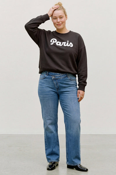Φούτερ με στάμπα "Paris" VERO MODA - Καφέ