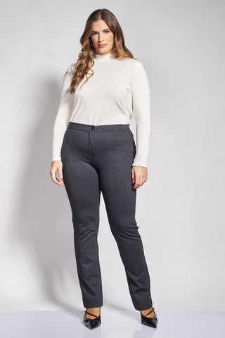 Straight-Leg Elasticated Herringbone Trousers - Multicolor