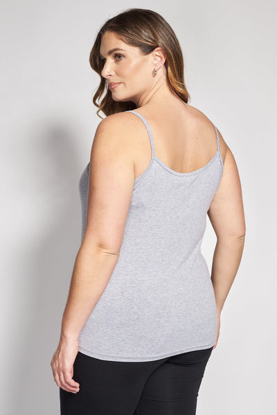 Basic viscose τοπ με τιράντες - Γκρι
