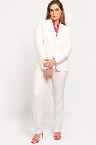 Elastic suit trousers - White