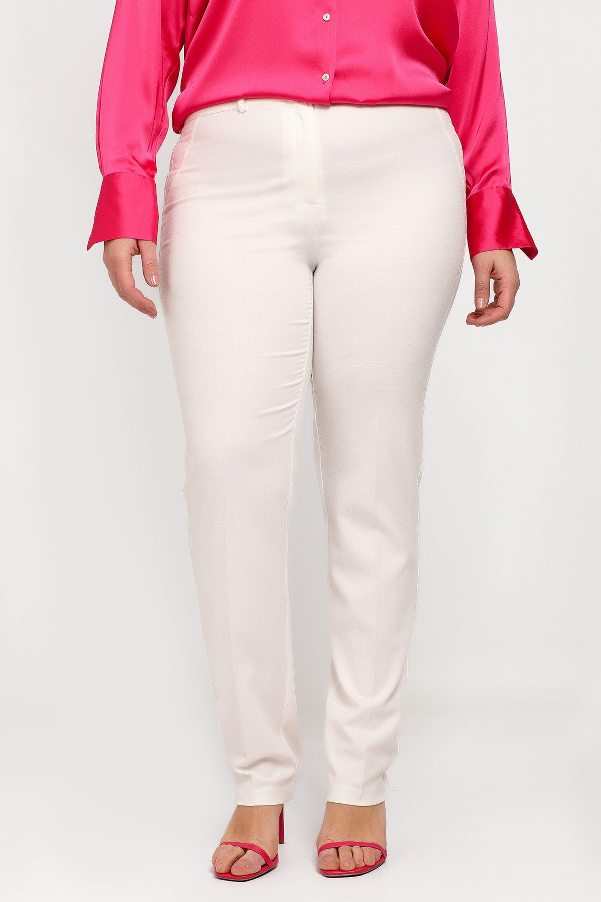 Elastic suit trousers - White