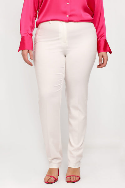 Elastic suit trousers - White