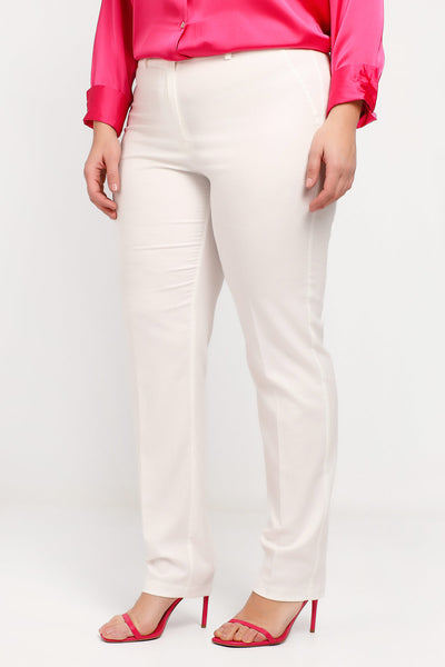 Elastic suit trousers - White