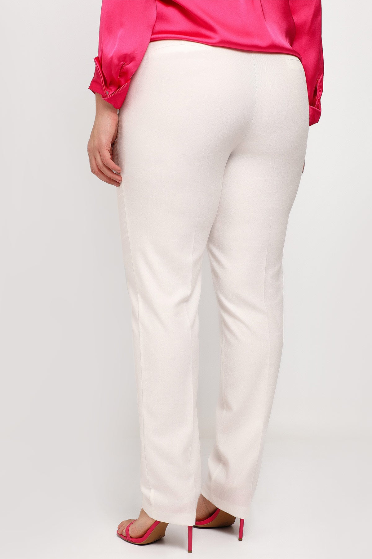 Elastic suit trousers - White
