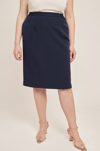 Crepe midi skirt - Blue
