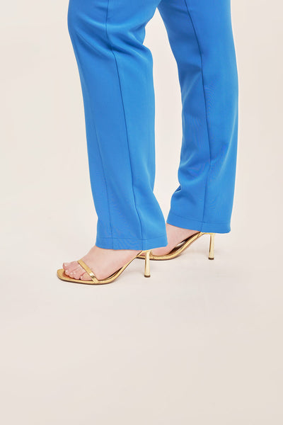 Crepe trousers with decoration - Royal Blue
