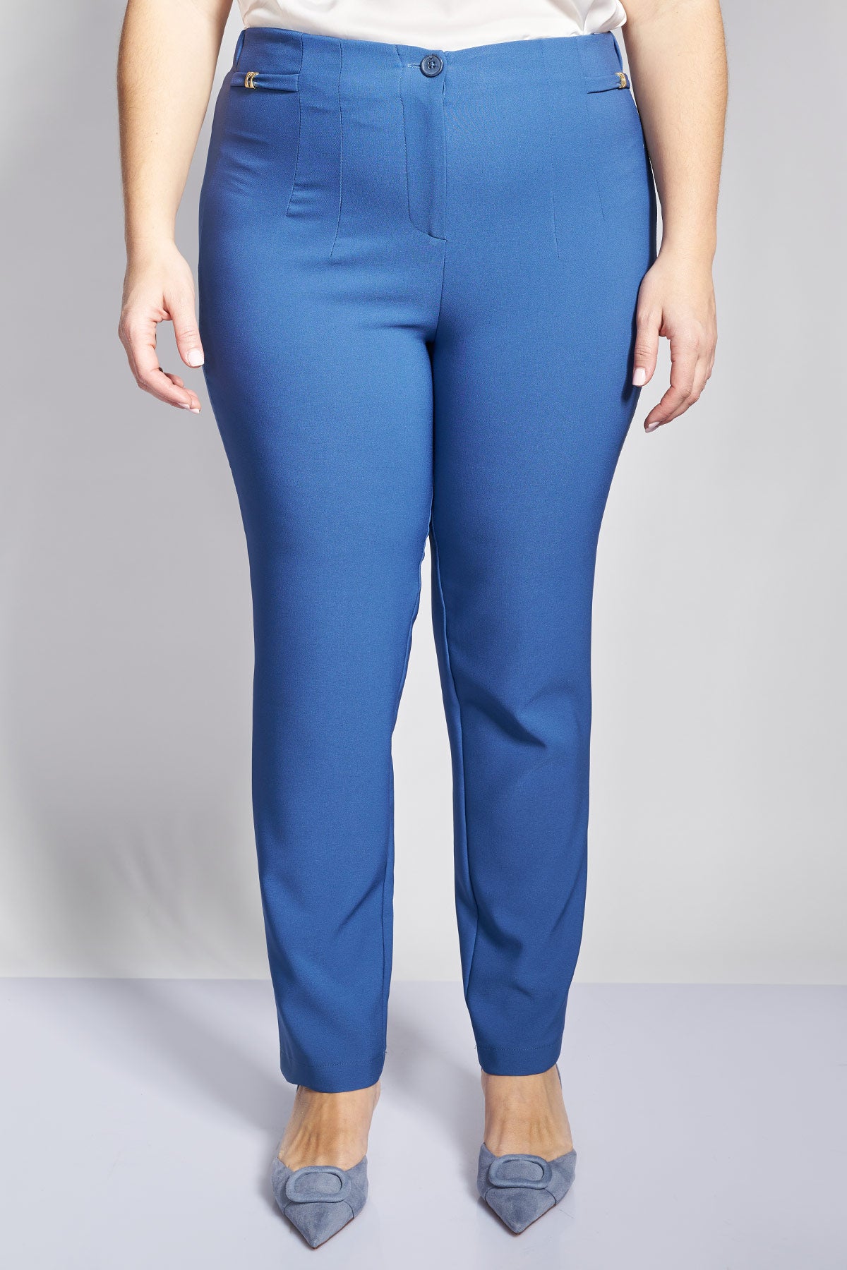Κρεπ παντελόνι slim fit - Ίντιγκο