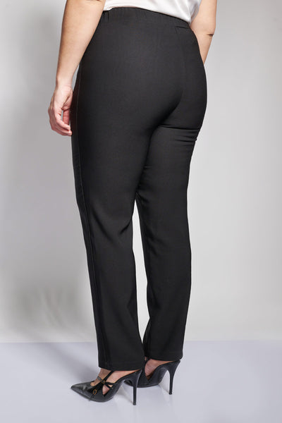 Crepe slim fit trousers - Black
