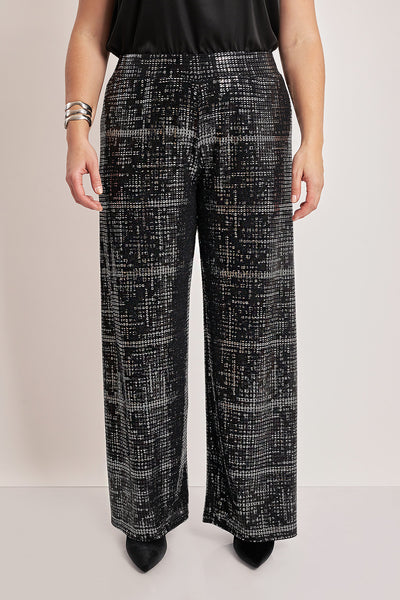 Trousers with sequins in arrangement - Black