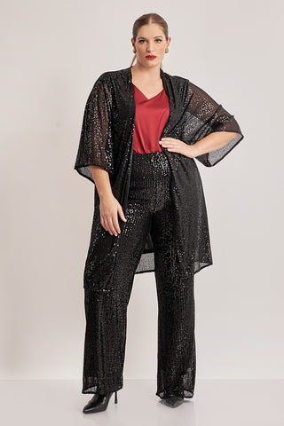 Sequin trousers - Black