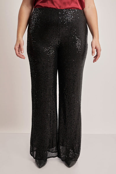Sequin trousers - Black