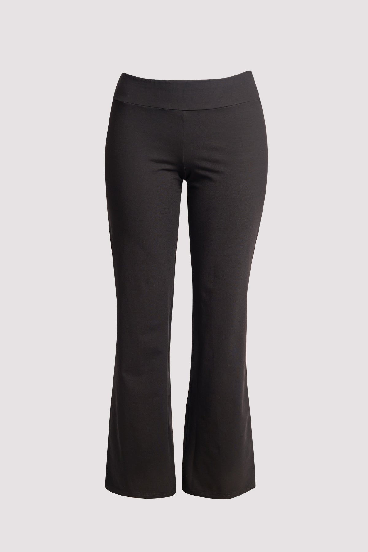 Wide leg trousers with elastic waistband - Black