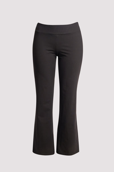 Wide leg trousers with elastic waistband - Black