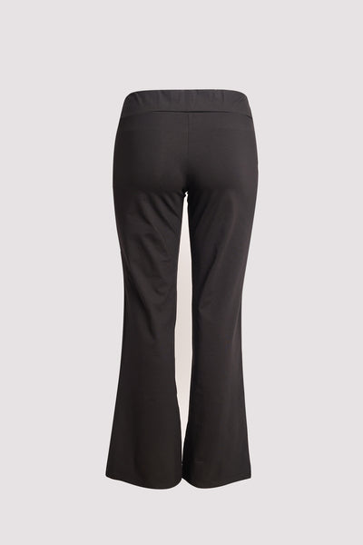 Wide leg trousers with elastic waistband - Black