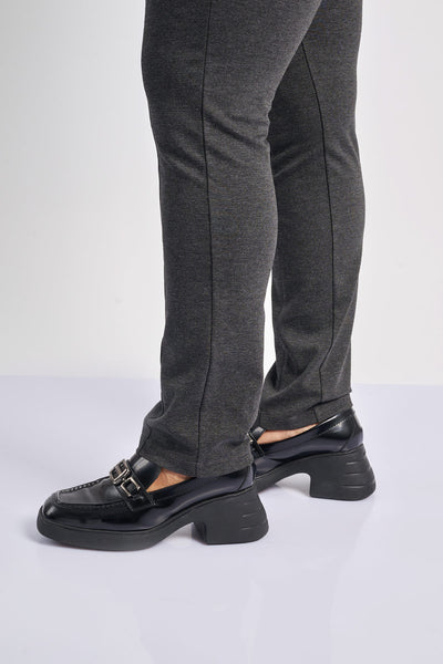 Cigarette trousers with zippers - Grey