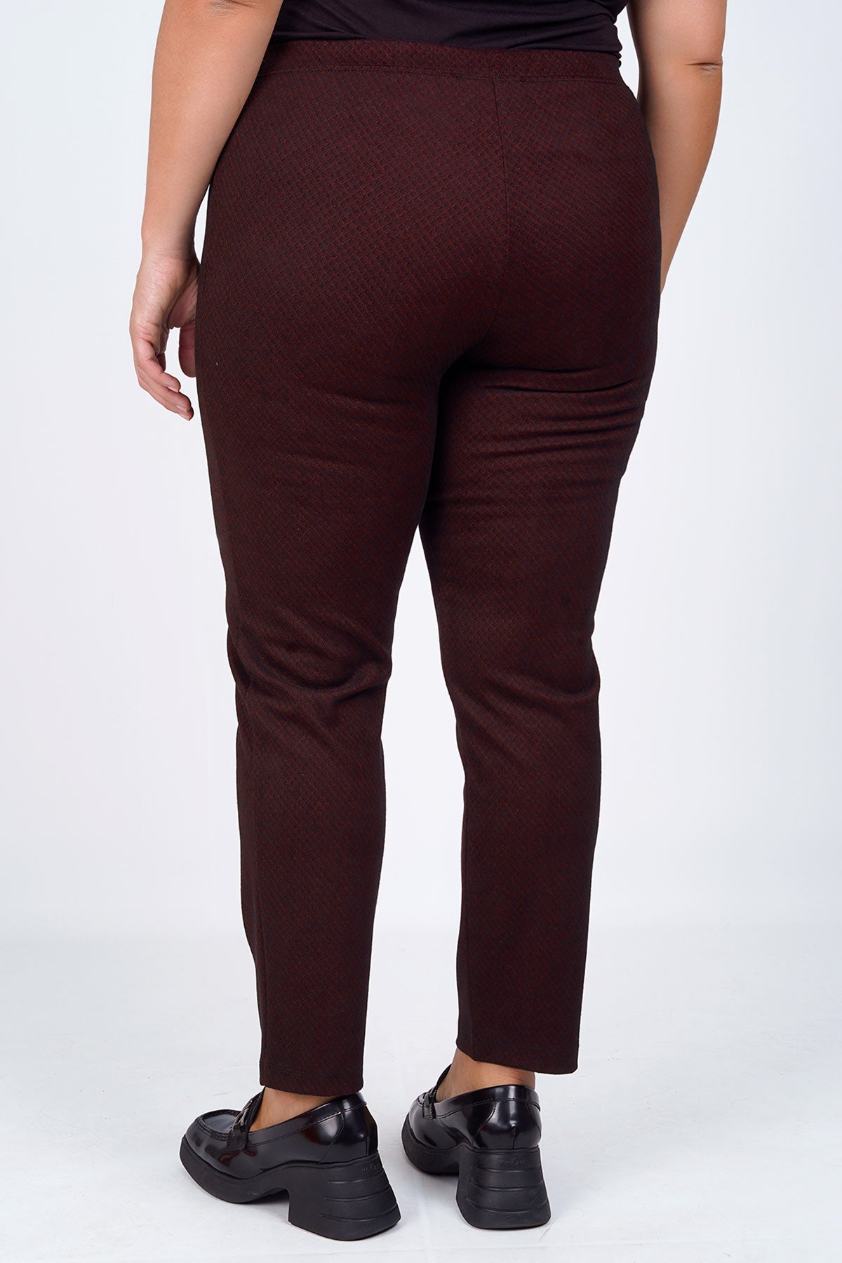 Treggings in gingham pattern - Bordeaux