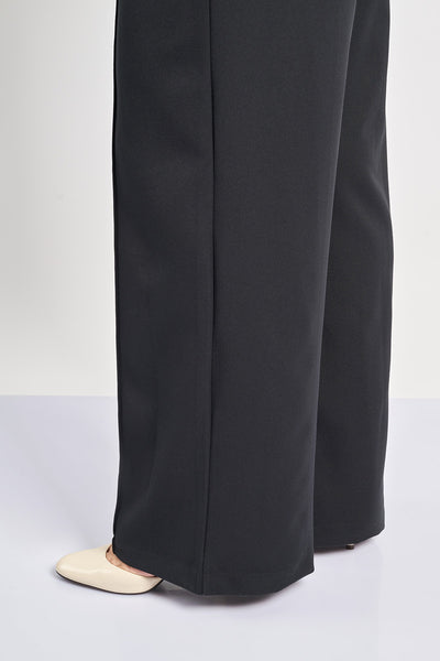 Tailored crepe trousers - Black