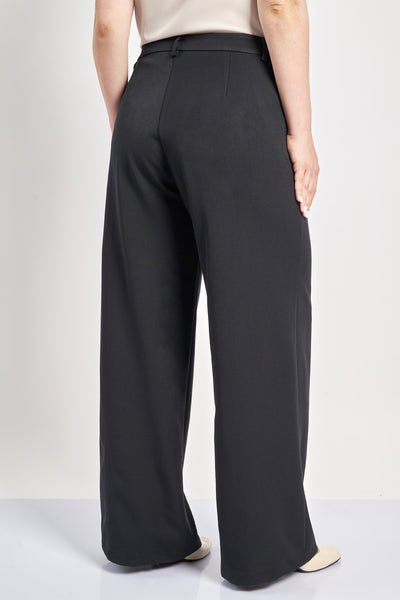 Tailored crepe trousers - Black
