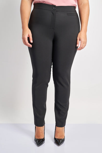 Κρεπ παντελόνι slim fit - Μαύρο