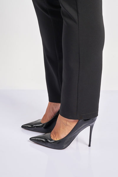 Κρεπ παντελόνι slim fit - Μαύρο