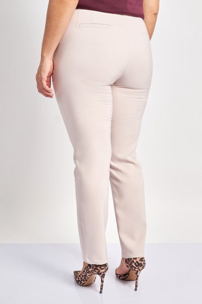 Κρεπ παντελόνι slim fit - Εκρού