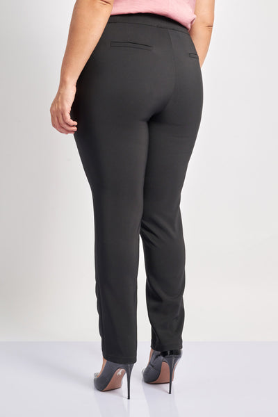 Κρεπ παντελόνι slim fit - Μαύρο