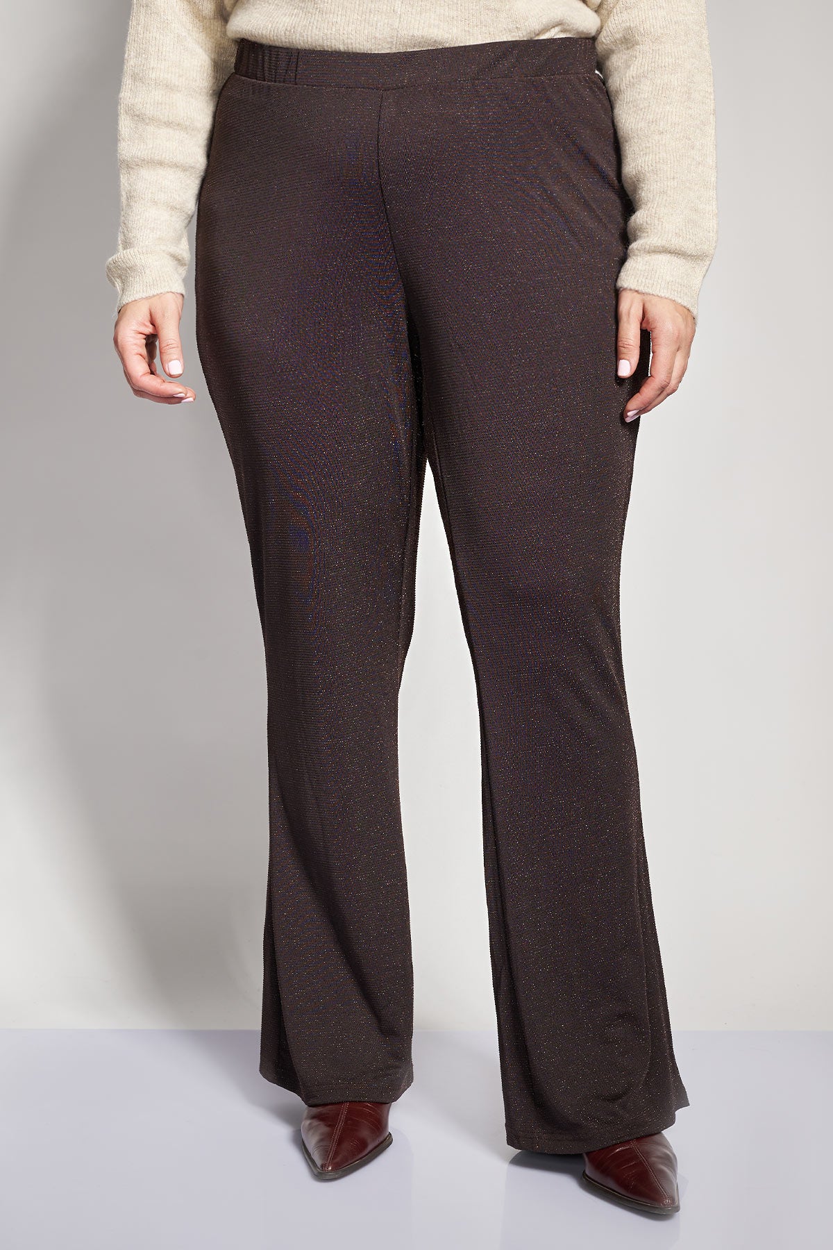 Παντελόνι lurex VERO MODA - Καφέ