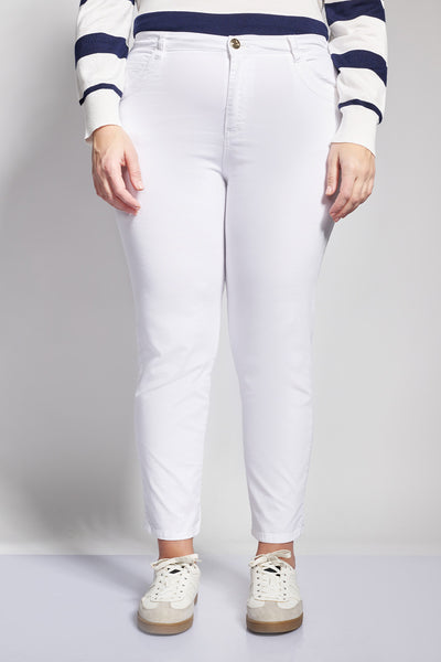 Παντελόνι πεντάτσεπο slim fit - Άσπρο