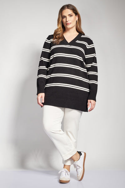 Punto trousers with elasticated waist and turnovers - Ecru