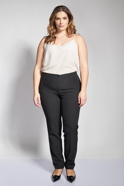 Παντελόνι tailored κρεπ slim - Μαύρο
