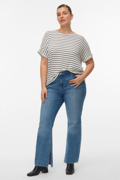 Πλεκτό T-Shirt κοντομάνικο VERO MODA - Άσπρο